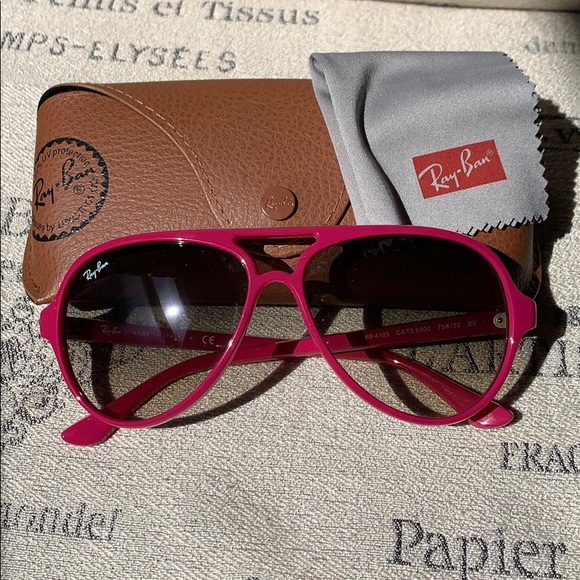 Ray-Ban Accessories - Ray-Ban Cats 5000 RB4125 Aviator Sunglasses Pink